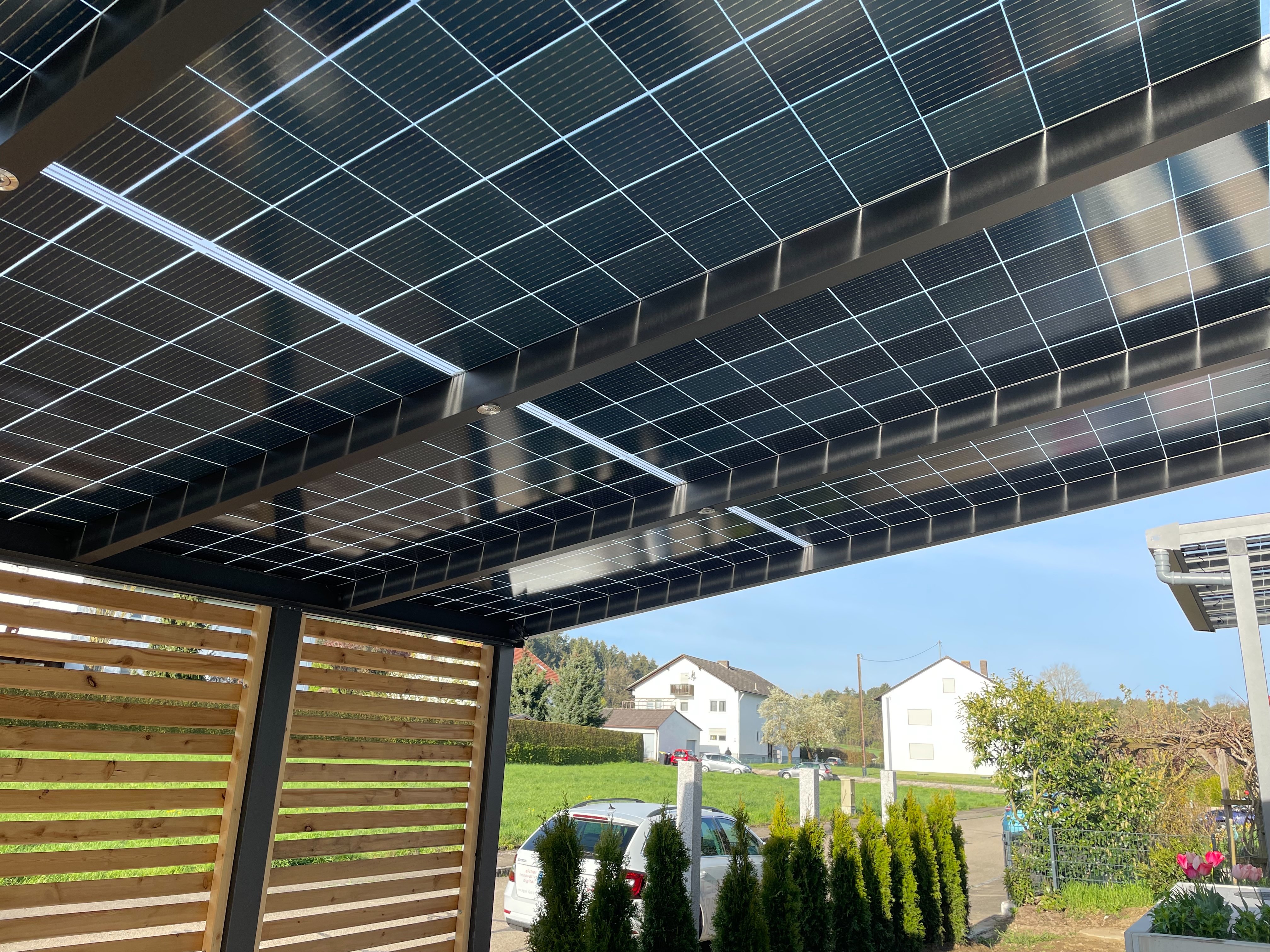 Unterkonstruktion Solar Doppelglasmodul Glas Glas Photovoltaik PV Dach PVC Carport