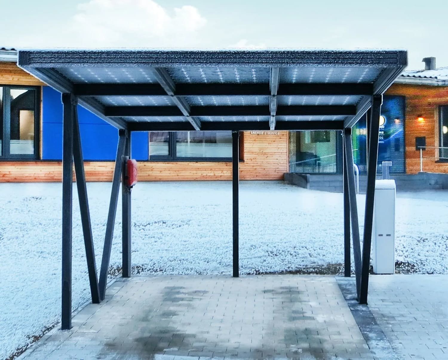 Alu bifacial Unterkonstruktion Solar Doppelglasmodule Photovoltaik PVC Dach PVC Carport beschichtet