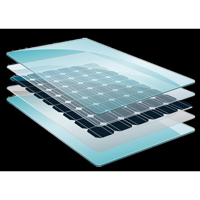 GridParity B72 400 Wp Glas PV Modul bifacial 5% Transparenz (2000 mm x 1002 mm x 5 mm)
