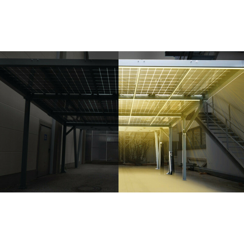 GridParity B72 400 Wp Glas PV Modul bifacial 5% Transparenz (2000 mm x 1002 mm x 5 mm)