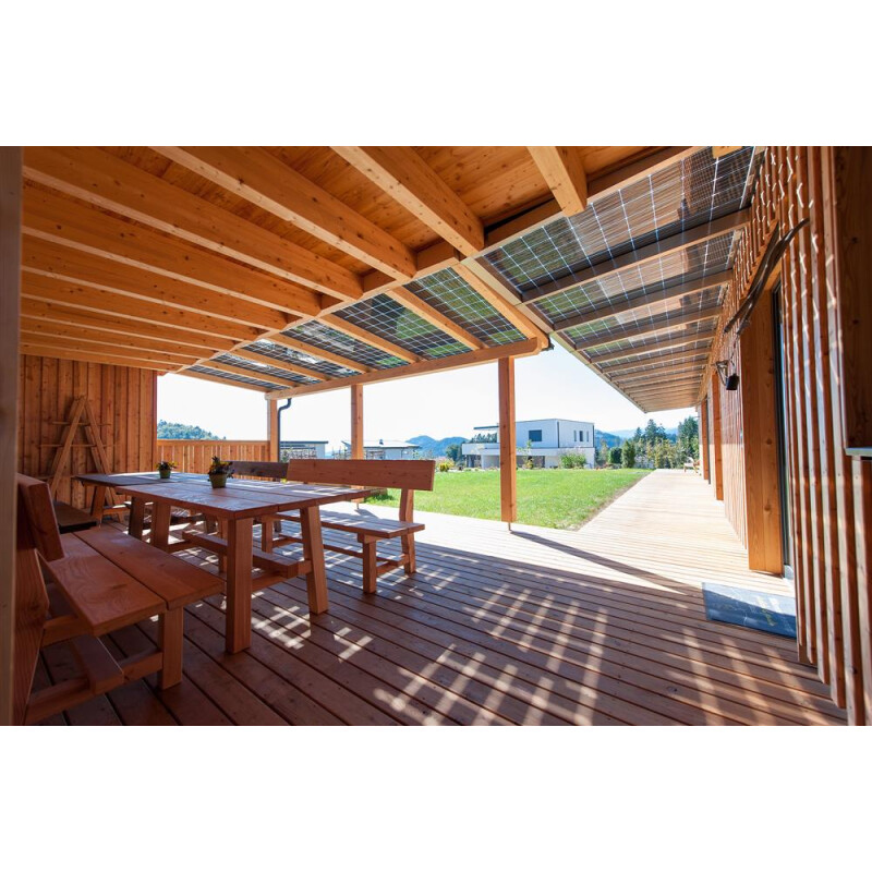 Sonnenkraft Glas60 310 Wp Glas PV Modul bifacial 15% Transparenz (1700 mm x 995 mm x 7 mm)
