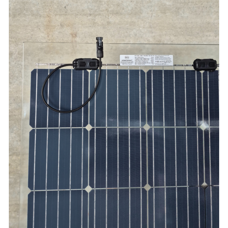 Sonnenkraft Glas60 310 Wp Glas PV Modul bifacial 15% Transparenz (1700 mm x 995 mm x 7 mm)