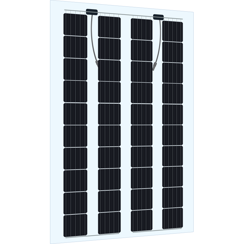 Sonnenkraft Glas40 205 Wp Glas PV Modul bifacial 40% Transparenz (1700 mm x 995 mm x 7 mm)+