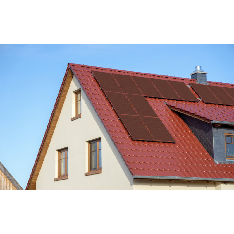 Sonnenkraft 400 Wp HC Alpin TERRACOTTA PV RAHMENMODUL Doppelglas 2x2mm terracotta Rahmen  (1748 mm x 1143 mm x 40 mm)