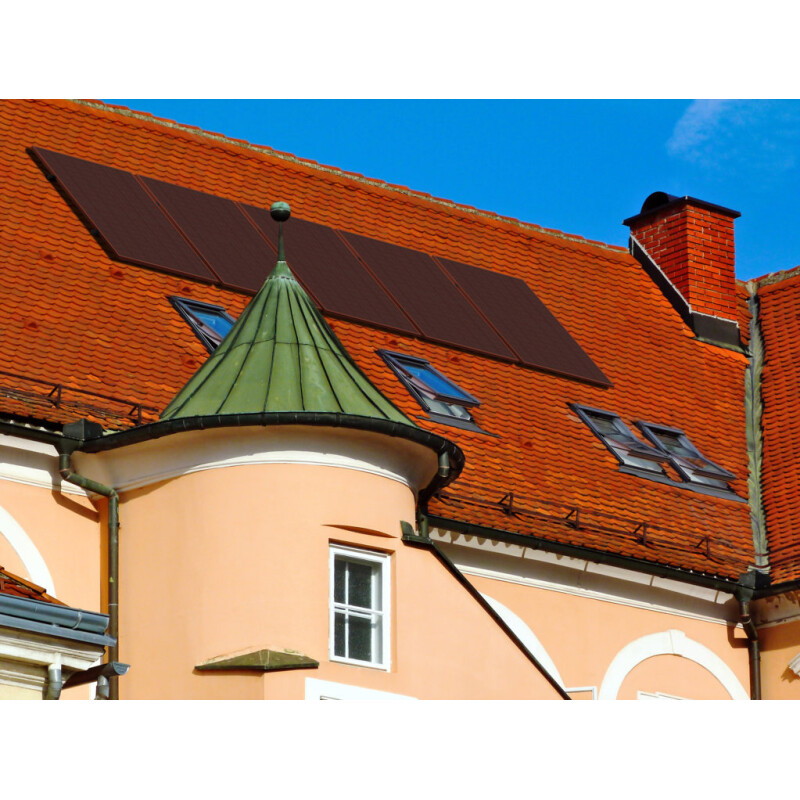 Sonnenkraft 400 Wp HC Alpin TERRACOTTA PV RAHMENMODUL Doppelglas 2x2mm terracotta Rahmen  (1748 mm x 1143 mm x 40 mm)