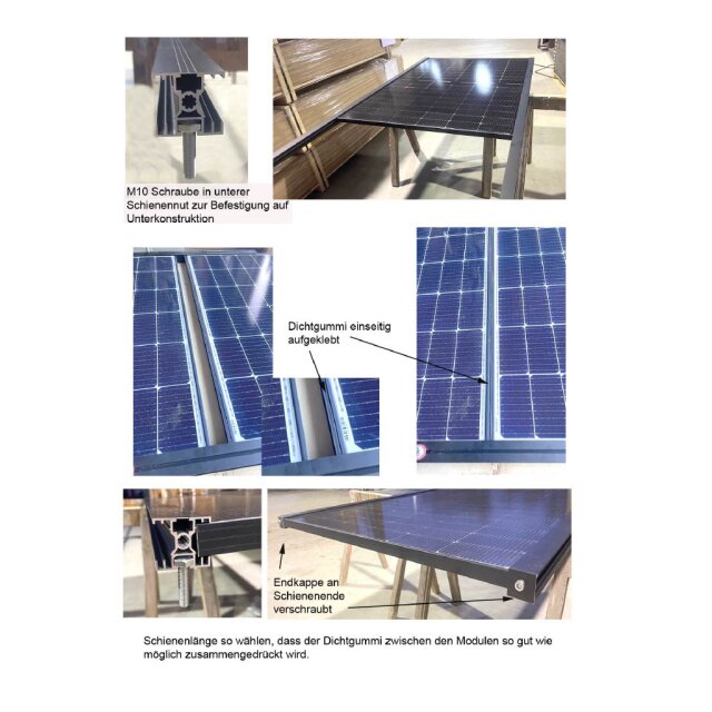 Montagesystem für Rahmenmodule 30 mm, Länge 3,534 m