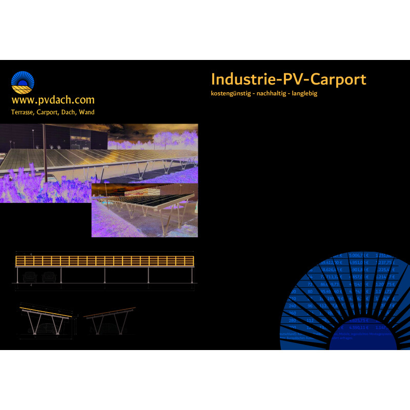Carport CPW, 6,80 m Tiefe, 4 Stellplätze