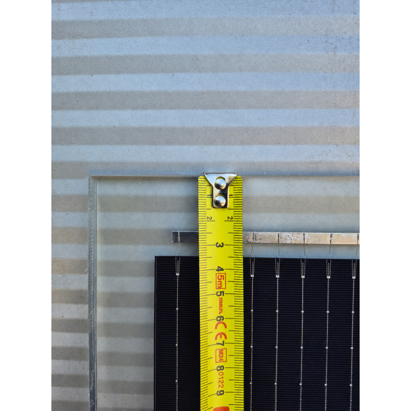 Sonnenkraft 420 Wp HC Glas PV Modul bifacial 15% Transparenz (1766 mm x 1165 mm x 9 mm)