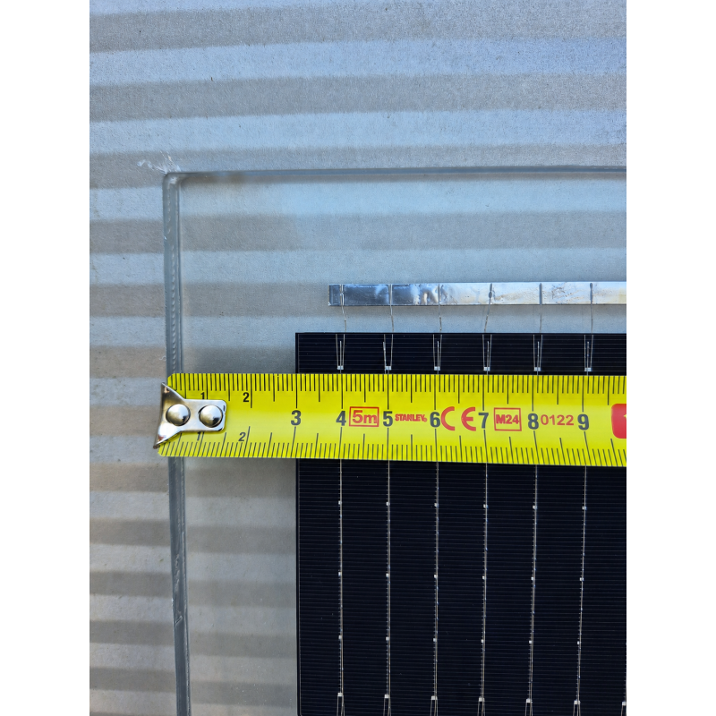 Sonnenkraft 420 Wp HC Glas PV Modul bifacial 15% Transparenz (1766 mm x 1165 mm x 9 mm)