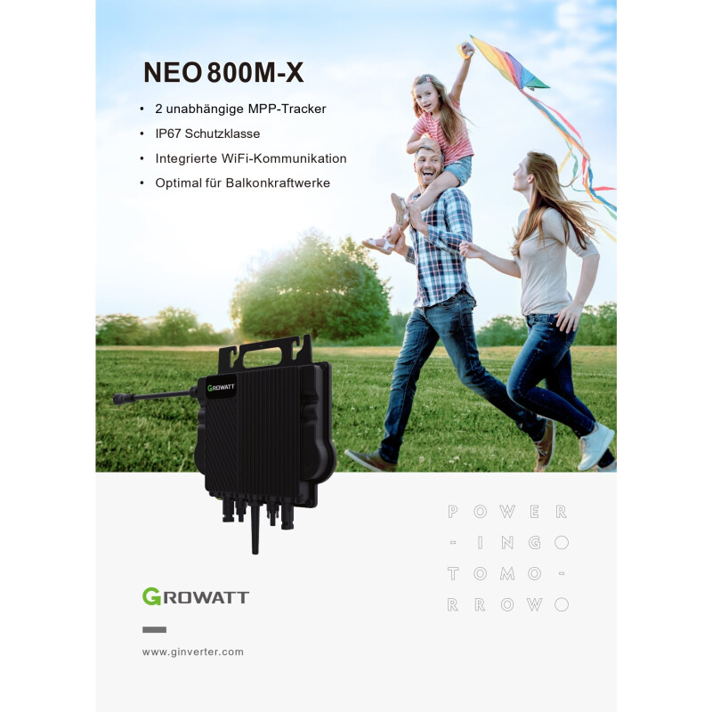 Growatt NEO 800M-X Mikrowechselrichter inkl. WiFi