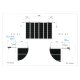 TommaTech 240 Wp 48PM G2G Terrassen-Solarmodul bifacial 27% Transparenz (1500 mm x 980 mm x 7.6 mm)