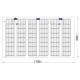 TommaTech 240 Wp 48PM G2G Terrassen-Solarmodul bifacial 38 % Transparenz (1750 mm x 980 mm x 7.6 mm)