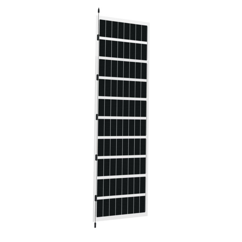 TommaTech 400 Wp 80PM G2G Terrassen-Solarmodul bifacial 27% Transparenz (2500 mm x 980 mm x 7.6 mm)