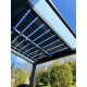 TommaTech 400 Wp 80PM G2G Terrassen-Solarmodul bifacial 27% Transparenz (2500 mm x 980 mm x 7.6 mm)