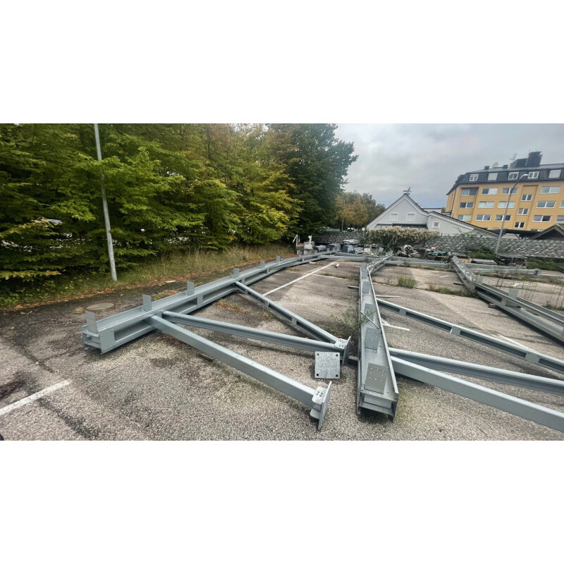 Carport CPHall, 32 x 17 m, Firsthöhe 4 m, Leistung ca. 123 kWp