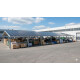 Carport CPHall, 32 x 17 m, Firsthöhe 4 m, Leistung ca. 123 kWp