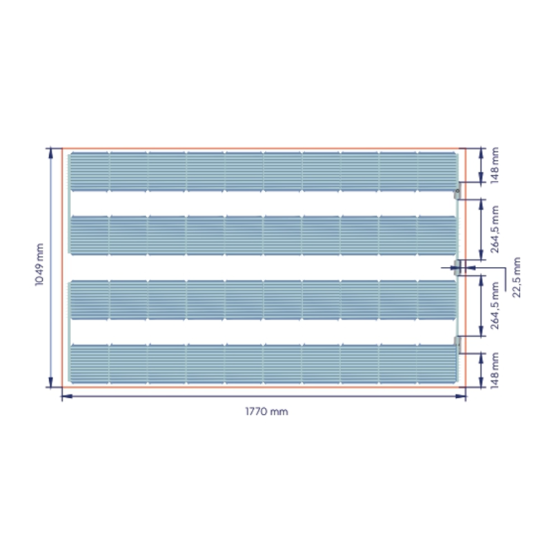 Solitek SOLID Agro Bifacial B.40 245 Wp, Photovoltaik-Modul, 40% Transparenz (1778 mm x 1027 mm x 7.1 mm)