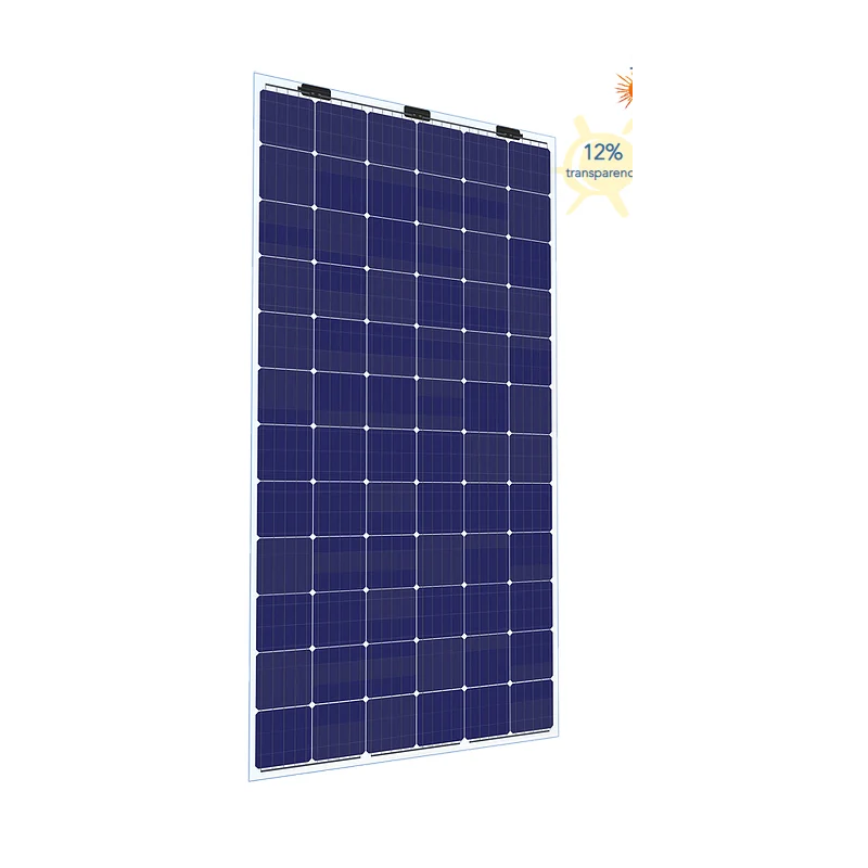 GridParity B72 380 Wp Módulo fotovoltaico de vidrio bifacial 12% de transparencia (2000 mm x 1002 mm x 5 mm)