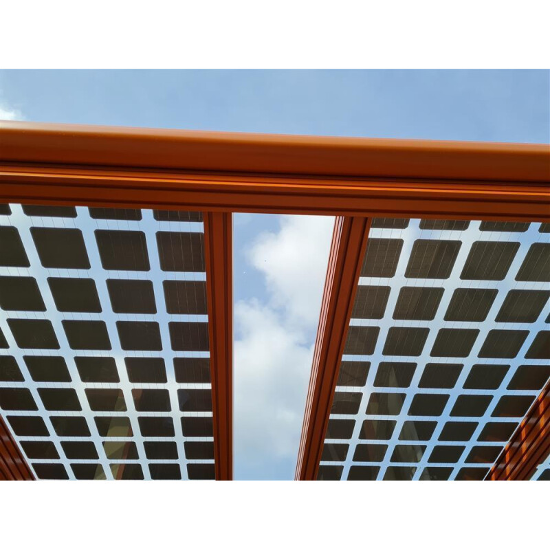 VSG Glas 8mm zum Auffüllen der Dachstruktur