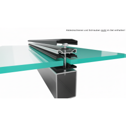 Montagesystem Set f&uuml;r VSG Glas